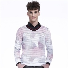 马克华菲 男装 V领毛衣长袖针织衫 7111040103 红色 XXL【图片 价格 品牌 报价】