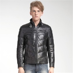 马克华菲男士合体羽绒皮衣夹克7114080703（黑色 M）评测与导购