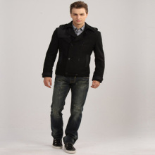 马克华菲FAIRWHALE 双排扣英伦拼接毛呢茄克 融合经典与时尚的男装佳作