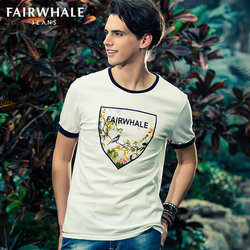 2015夏季潮流之选 马克华菲韩版纯棉修身短袖T恤